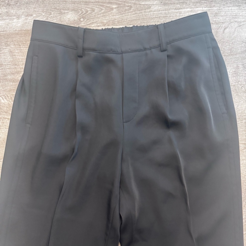 Vince Tapered Black Pull On High Rise Straight Leg Pockets Pants Womens Sz. M - Picture 3 of 9